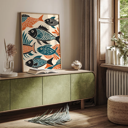 Fish Retro Kitchen Wall Art