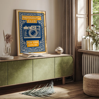 Photography Club NYC Poster – Blue New York Wall Art Print