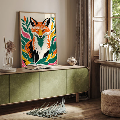 Cute Fox Kids Room Decor Art Print