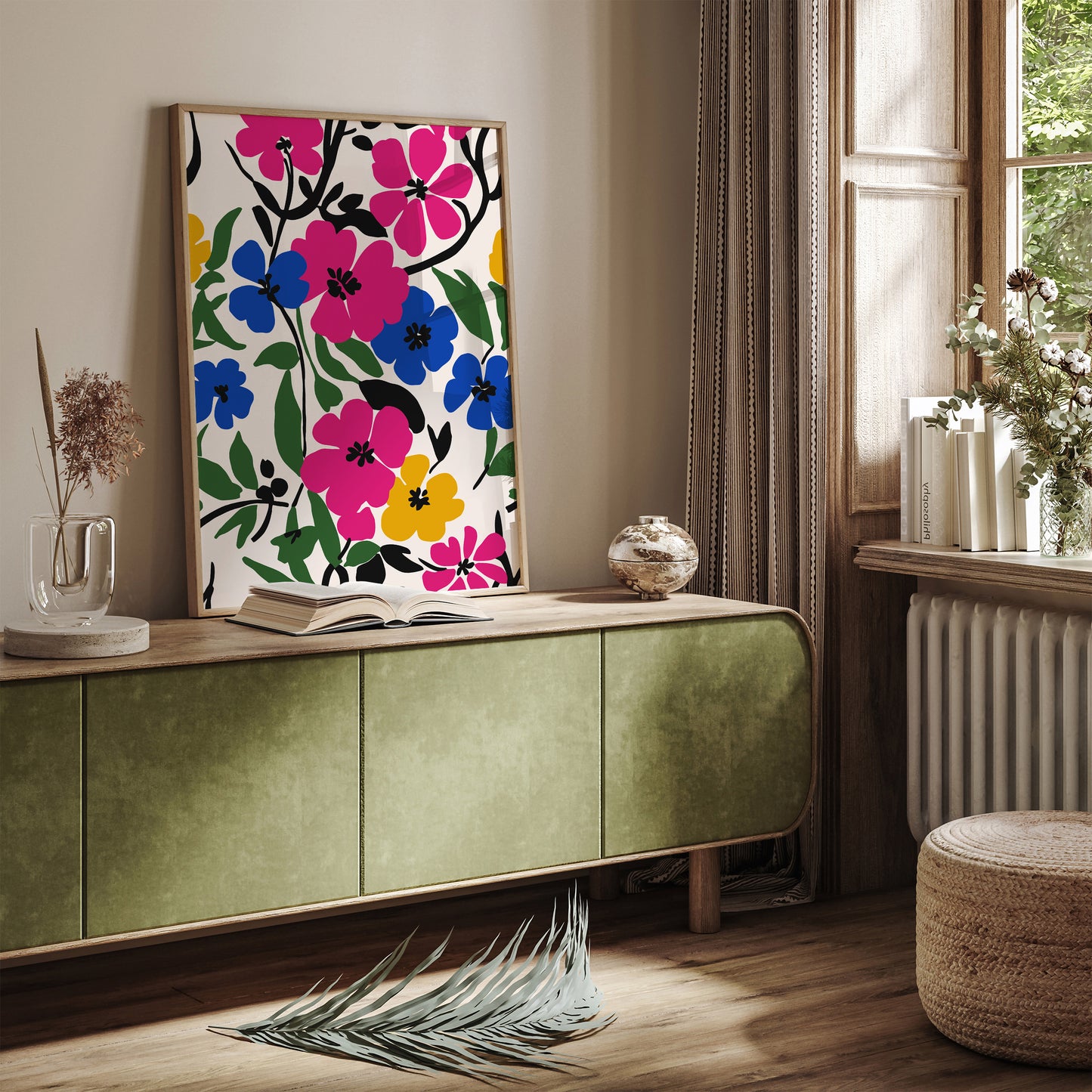 Colorful Flowers Art Print 2024