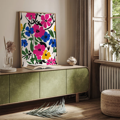 Colorful Flowers Art Print 2024