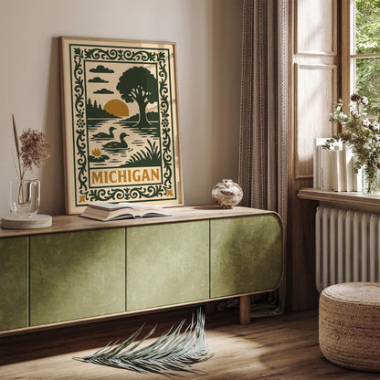 Michigan Travel Scenic Poster