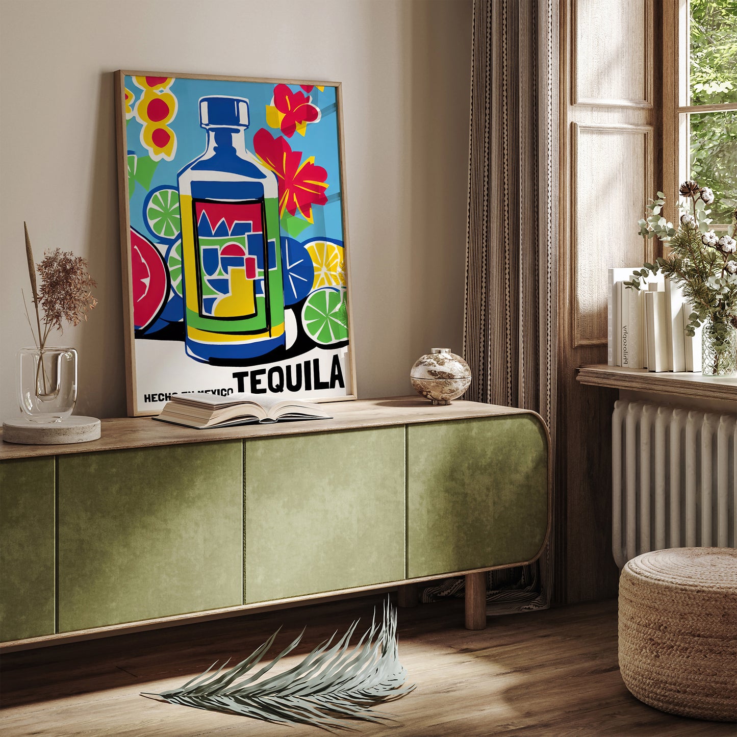 Mexican Tequila Colorful Retro Poster