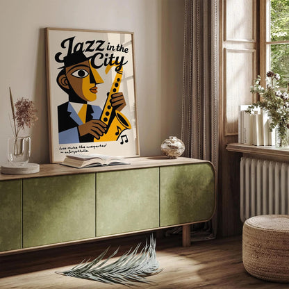 Jazz in the NYC City Music Poster