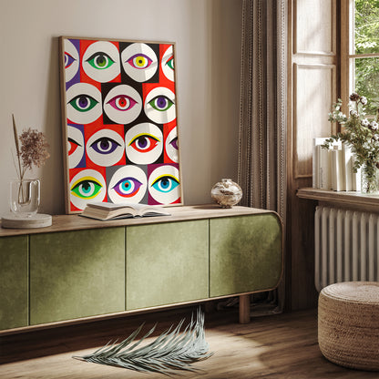 Mid-Century Artistic Eyes Poster