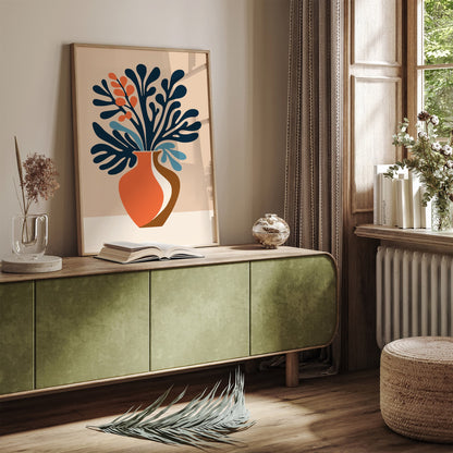 Bohemian Floral Wall Art - Matisse Inspired Print