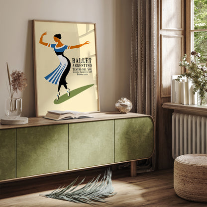 Argentino Ballet Retro Ballerina Wall Art