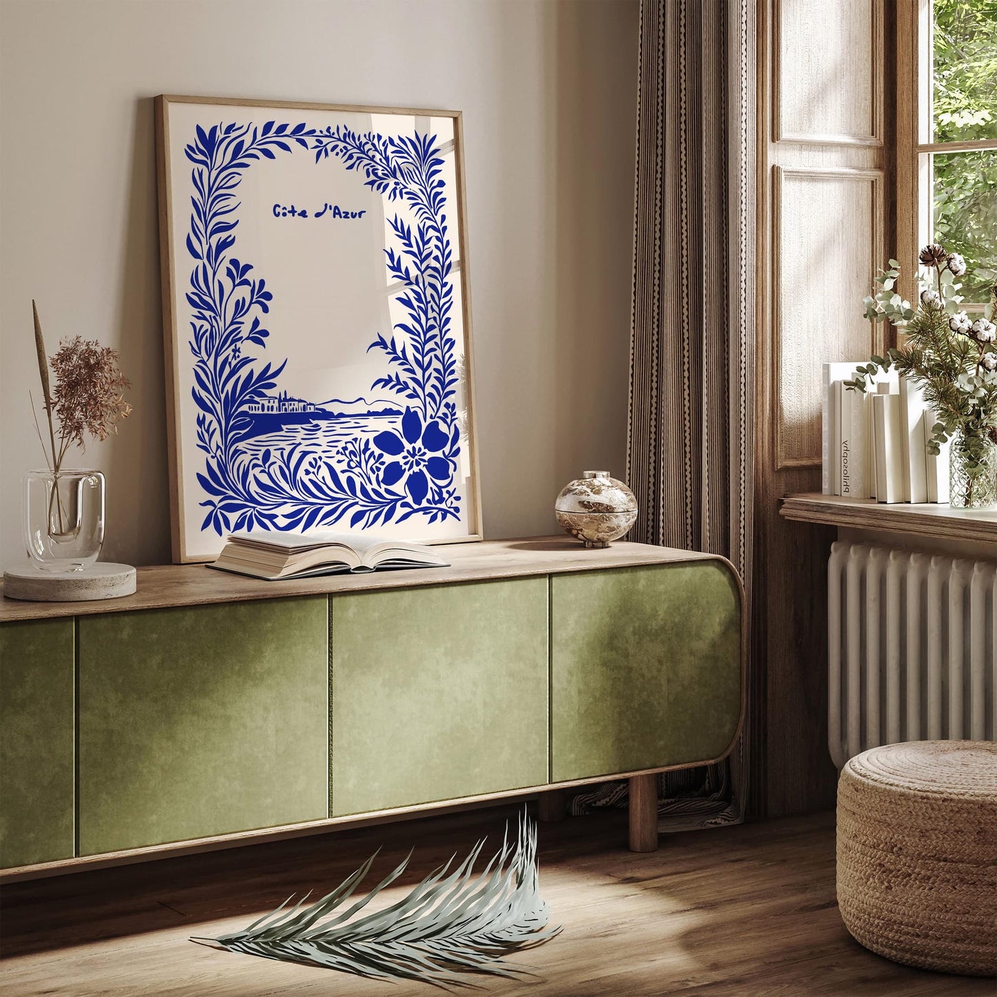 Cote d Azur Blue Travel Poster 2025