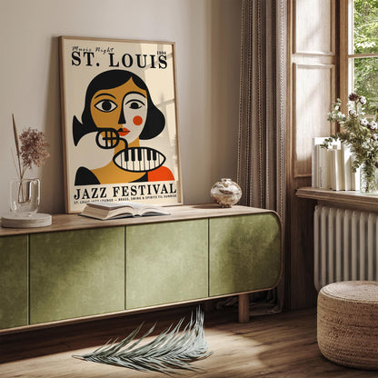 St. Louis Jazz Festival Poster – Vintage Jazz Wall Art