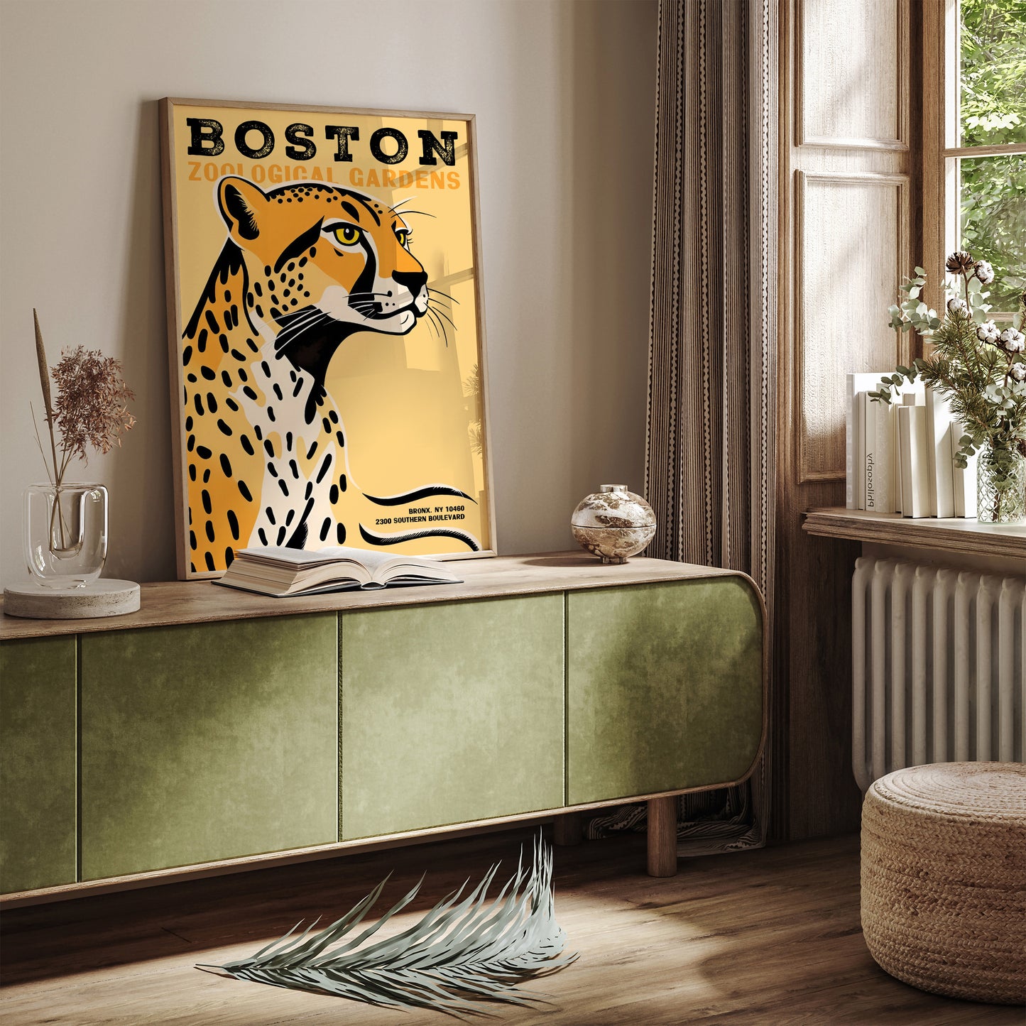 Boston Zoological Garden Cheetah Zoo Poster