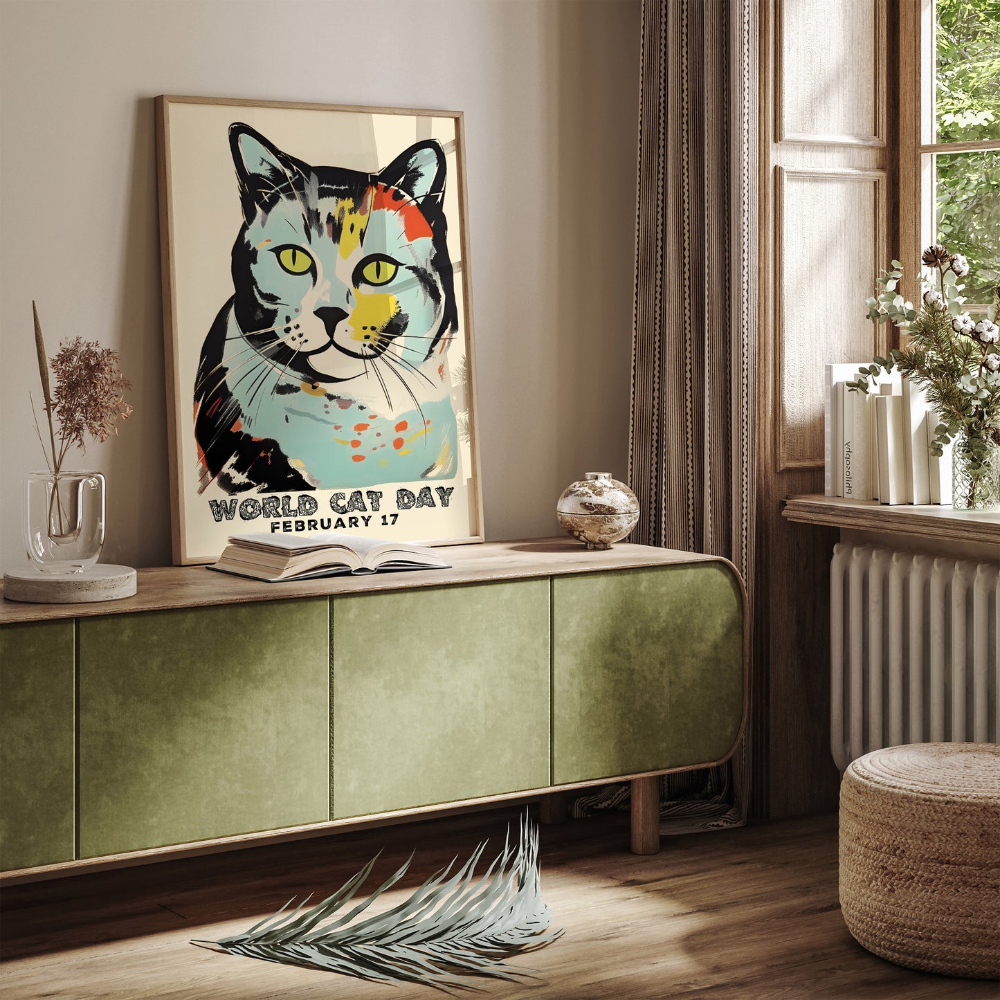 World Cat Day Painted Poster