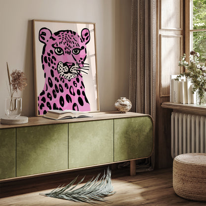 Pink Panther Cute Wall Art Print