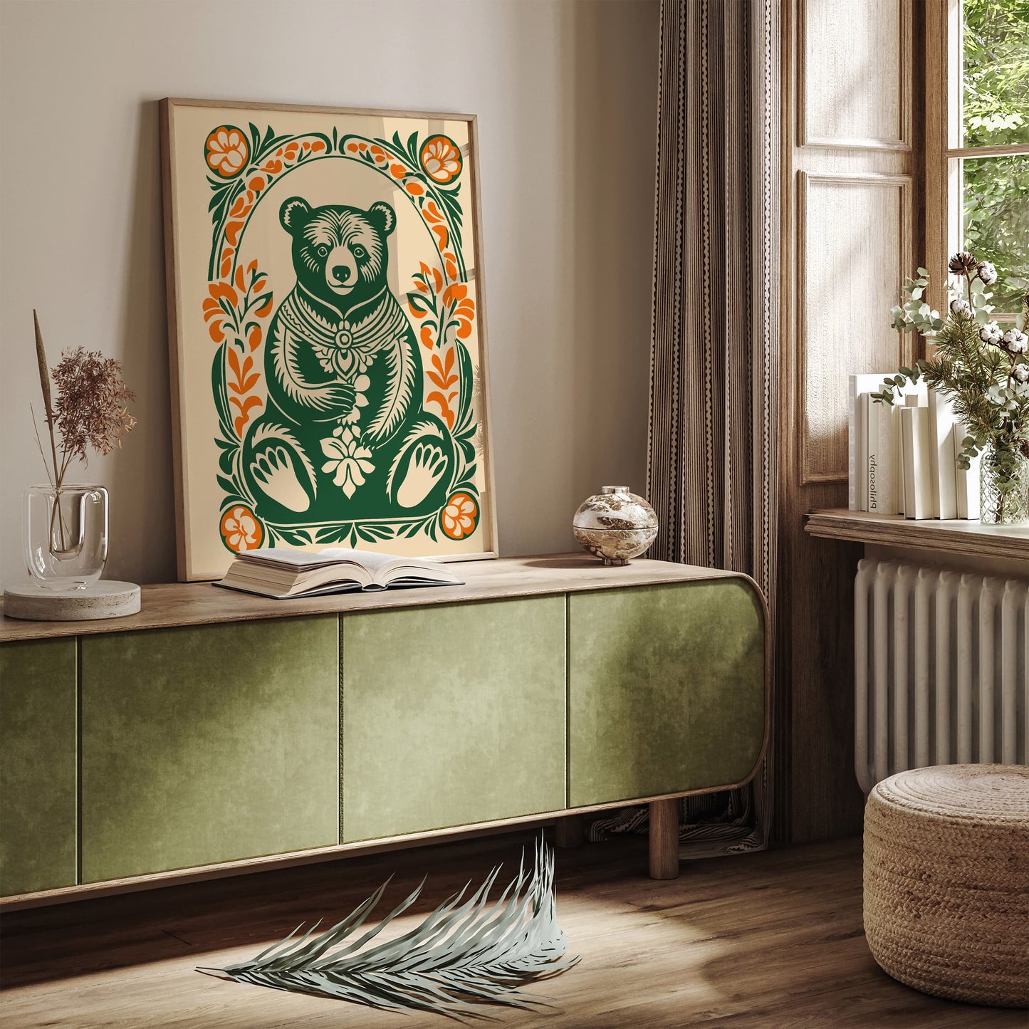Green Teddy Bear Green Animal Poster