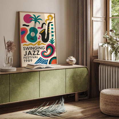 Swing Jazz Poster – Retro Festival Wall Decor