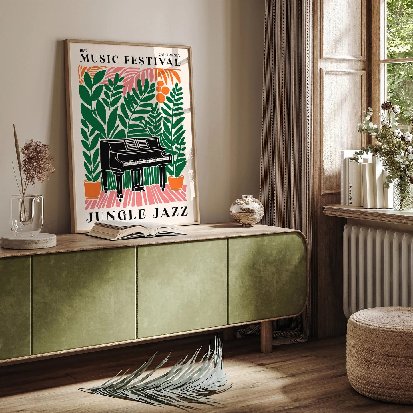 Jungle Jazz Music Art Print - Colorful Poster