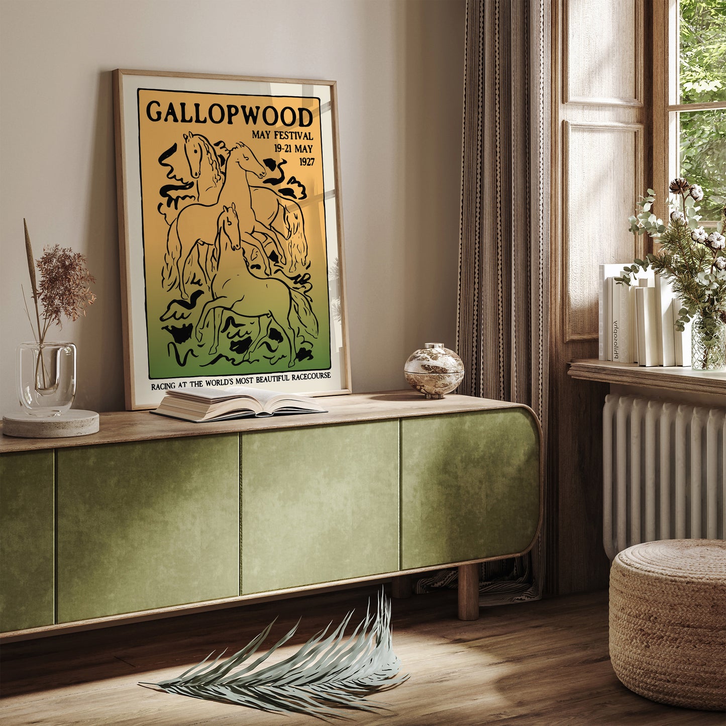 Gallopwood Vintage Horse Racing Poster