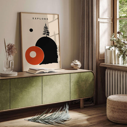 Explore Modern Minimalist Travel Poster