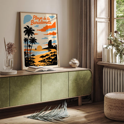 Playa de la Barceloneta Poster