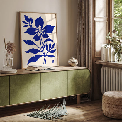 Blue Azure Flower Poster