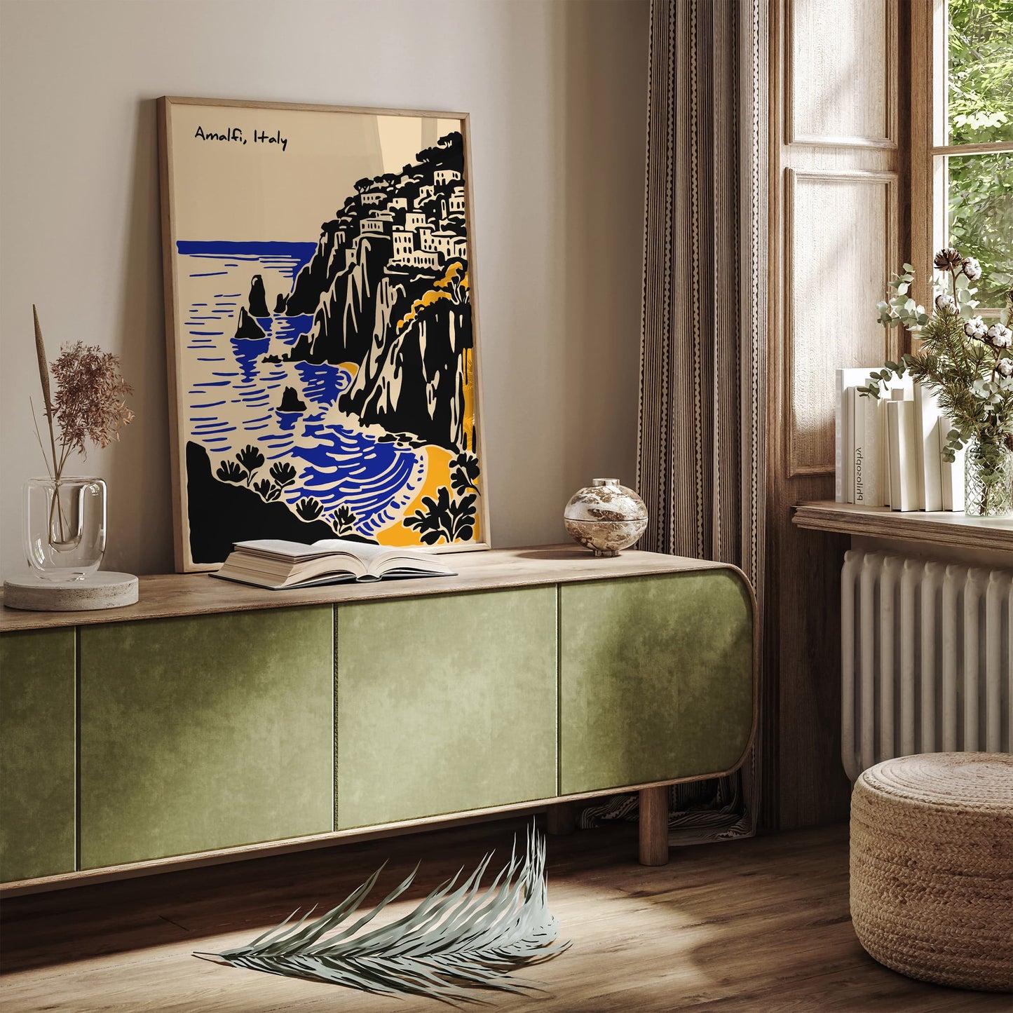 Amalfi Italy Coastal Landscape Travel Poster