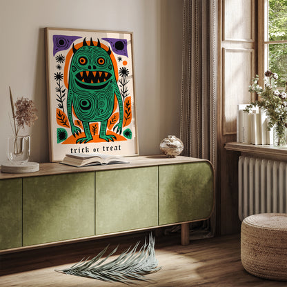 Trick or Treat Halloween Spooky Poster 2024