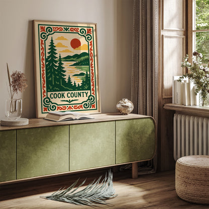 Cook County Travel Poster - Landscape Art Print