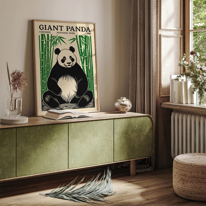 Chengdu National Park Poster - Giant Panda Art Print