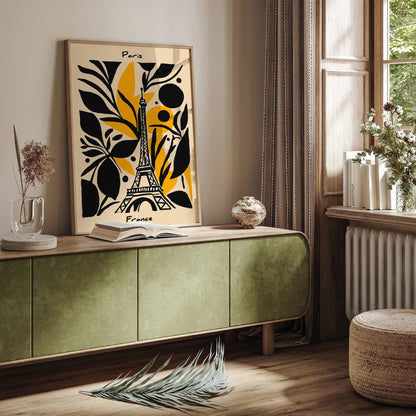 Paris France Modern Abstract Architectural Print