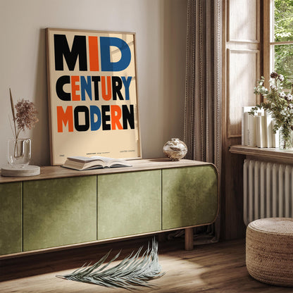 Mid Century Modern American Art Poster