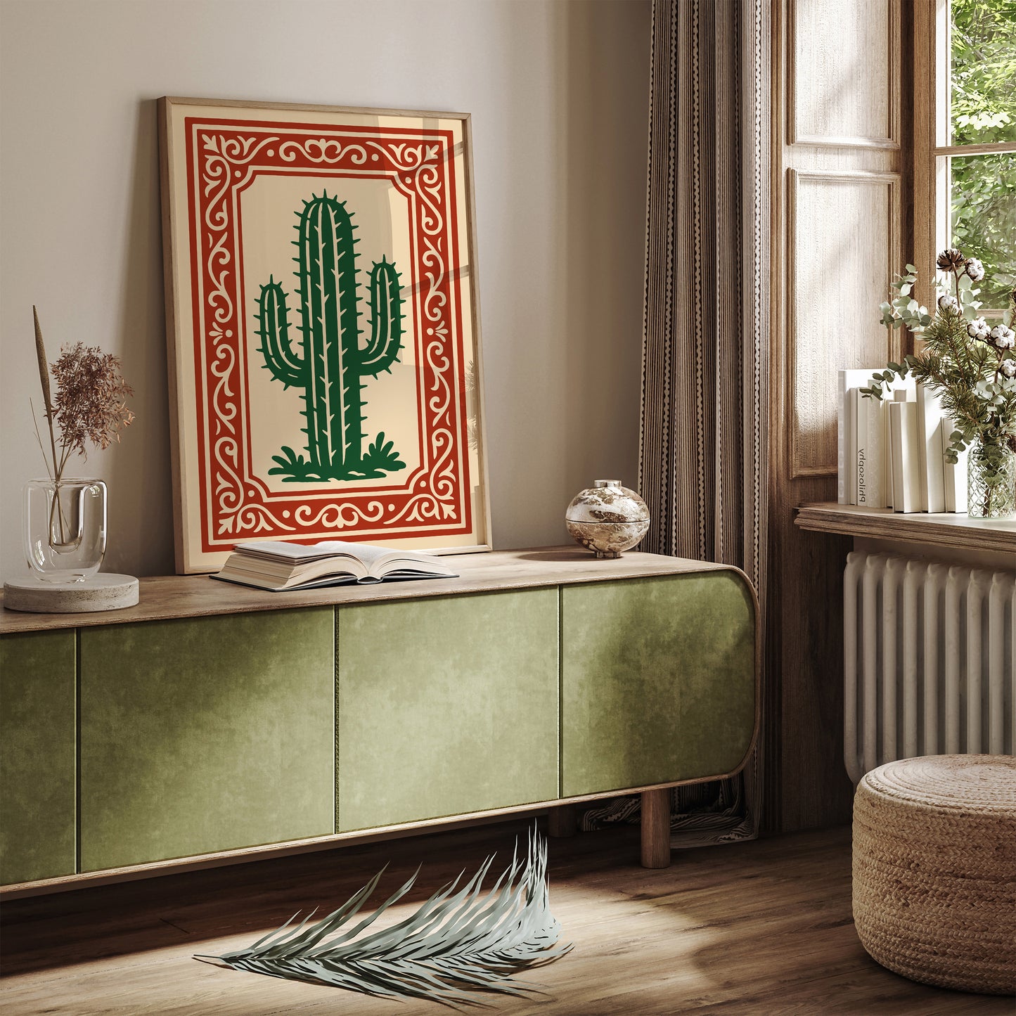 Cacti Art Print - Rococo Botanical Wall Art Poster