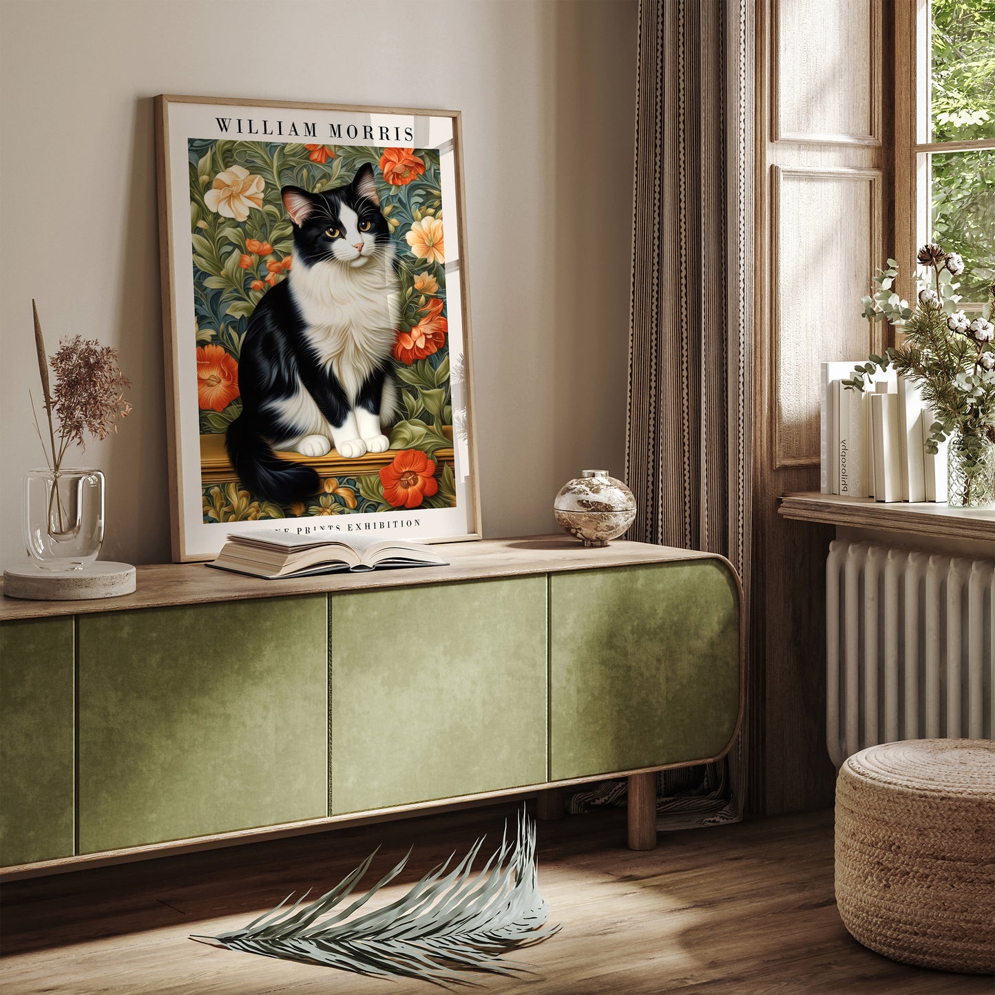 Cute Cat Portrait Elegant Poster