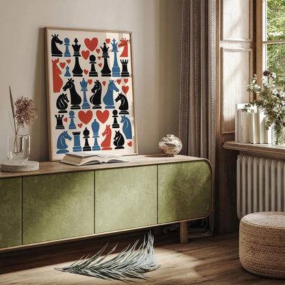 Chess Figures Art Print 2025