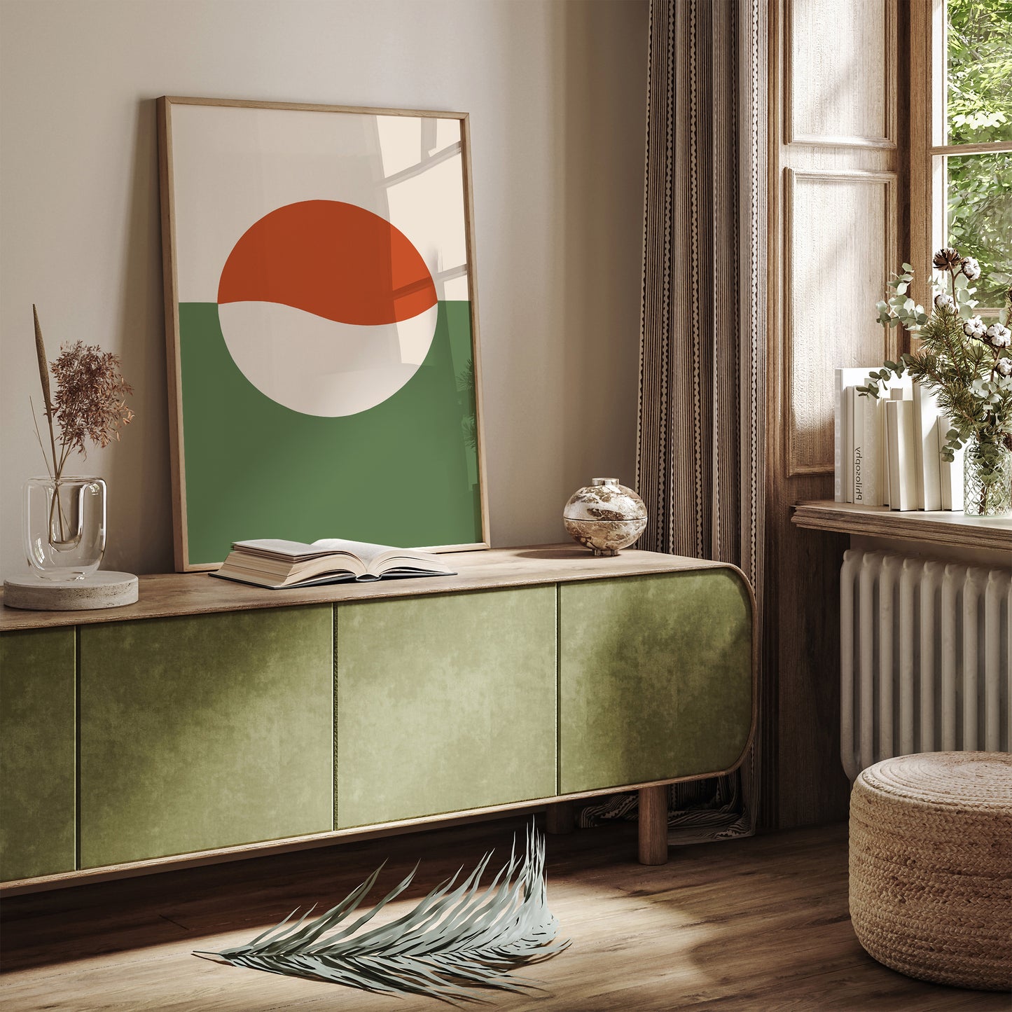 Modern Green Minimalist Wall Art