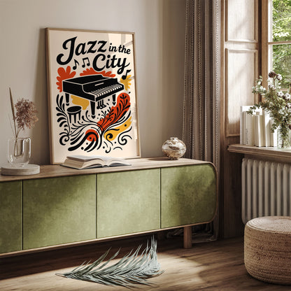 Jazz In The City NYC Poster - Music Wall Art