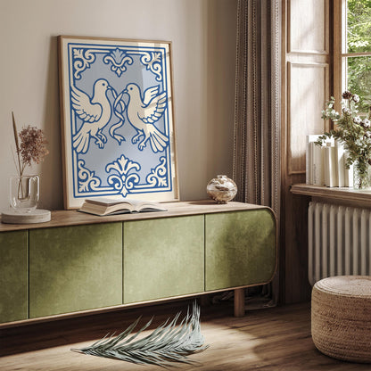 Rococo Love Doves Poster Print