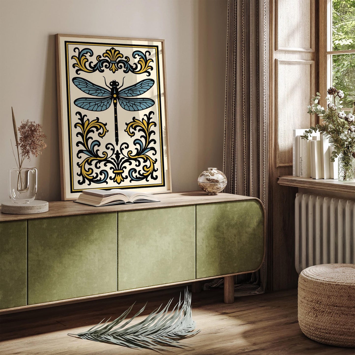 Rococo Dragonfly Art Print