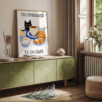 Un Croissant - French Breakfast Cute Poster