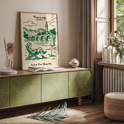 Tuscany Chianti Poster - Dolce Far Niente Wall Art