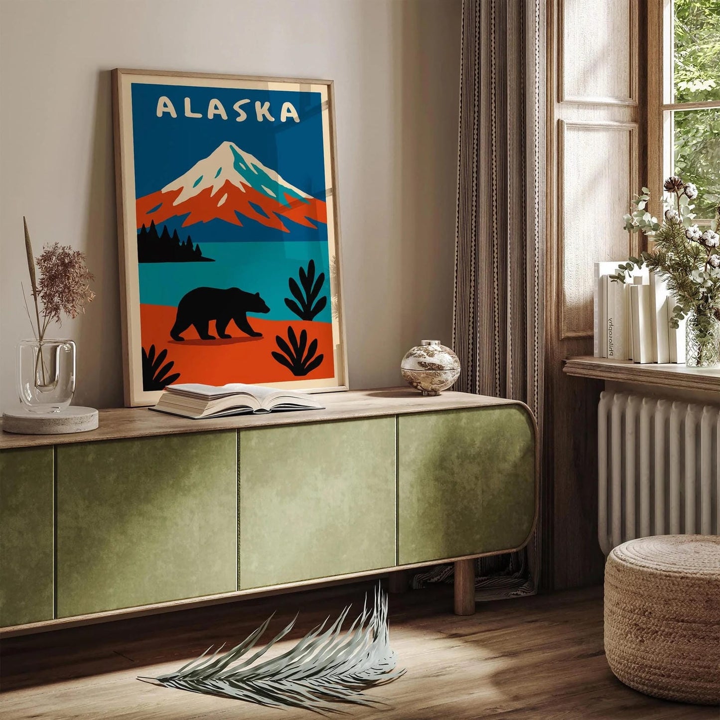 Alaska Blue Landscape Poster