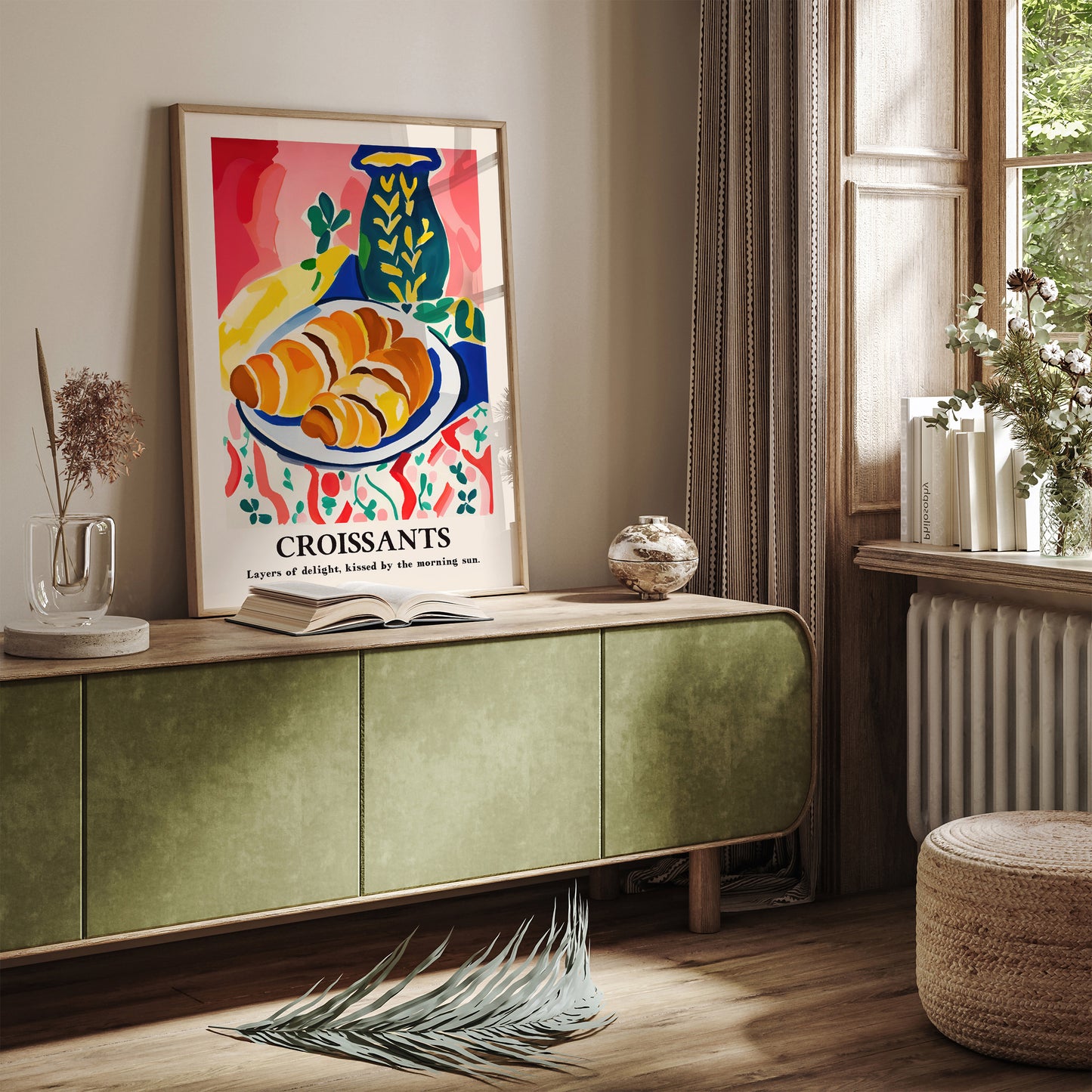 Croissants Watercolor Quote Art Print