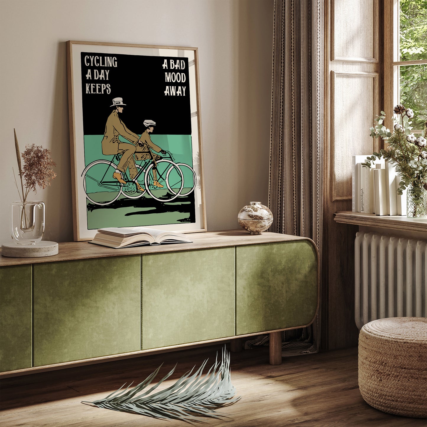 Motivational Cycling Retro Poster