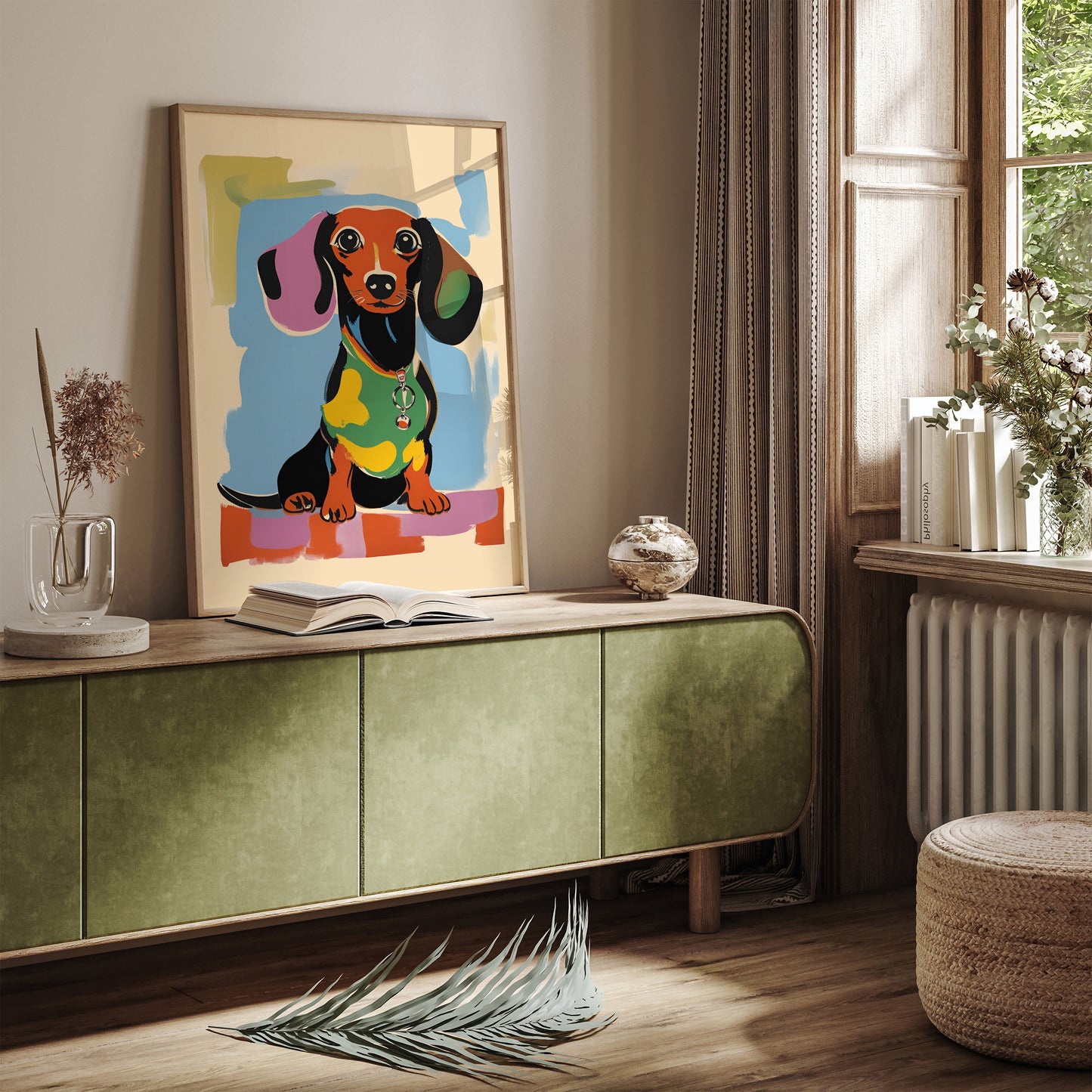 Colorful Dachshund Painting Poster