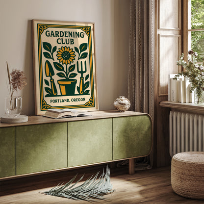 Gardening Club - Portland Oregon Poster