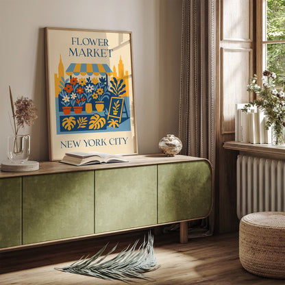 Flower Market New York City Poster