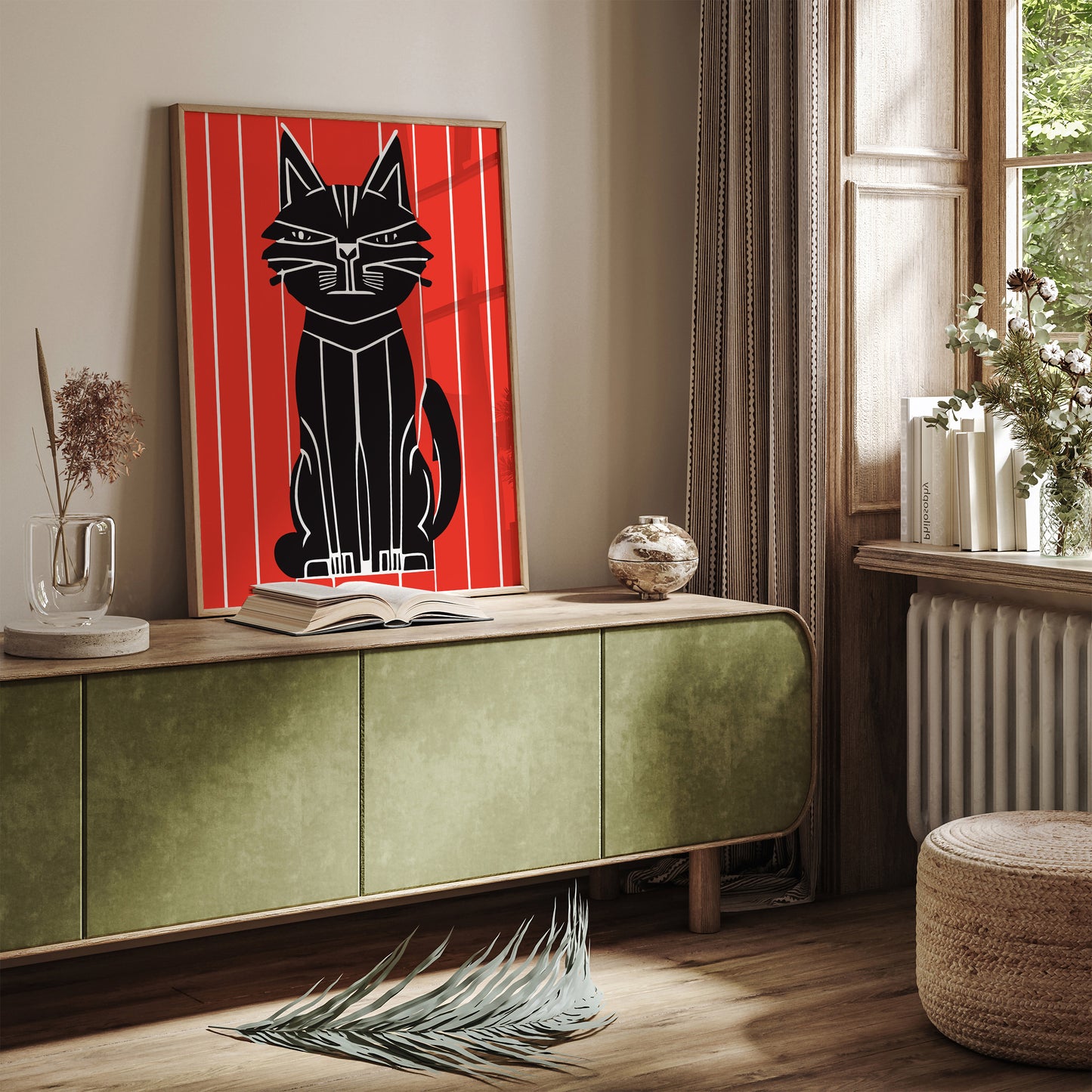 Japanese Cat Artwork Wall Art