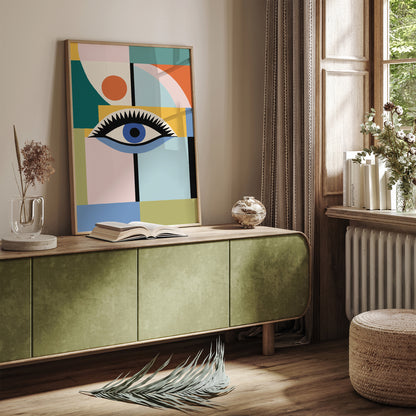Mid Century Modern Eye Art Print