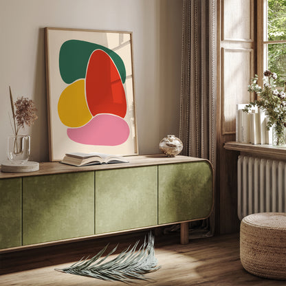 Colorful Liquid Shapes Poster