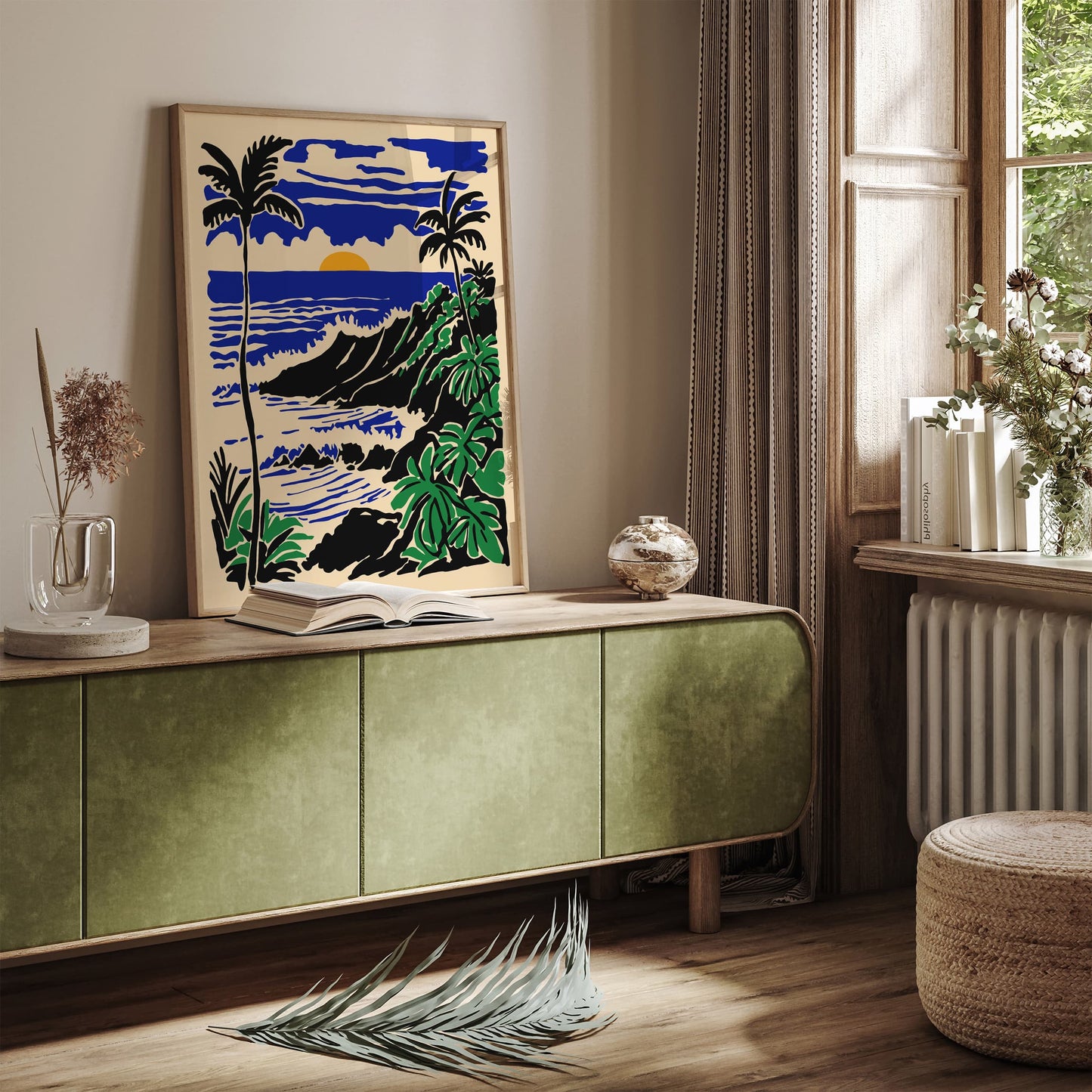 Oahu Honolulu Hawaii Travel Landscape Wall Art Print