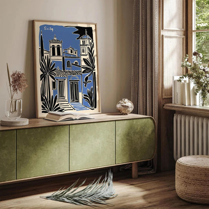 Sicily Cityscape Print – Italy Wall Art Decor