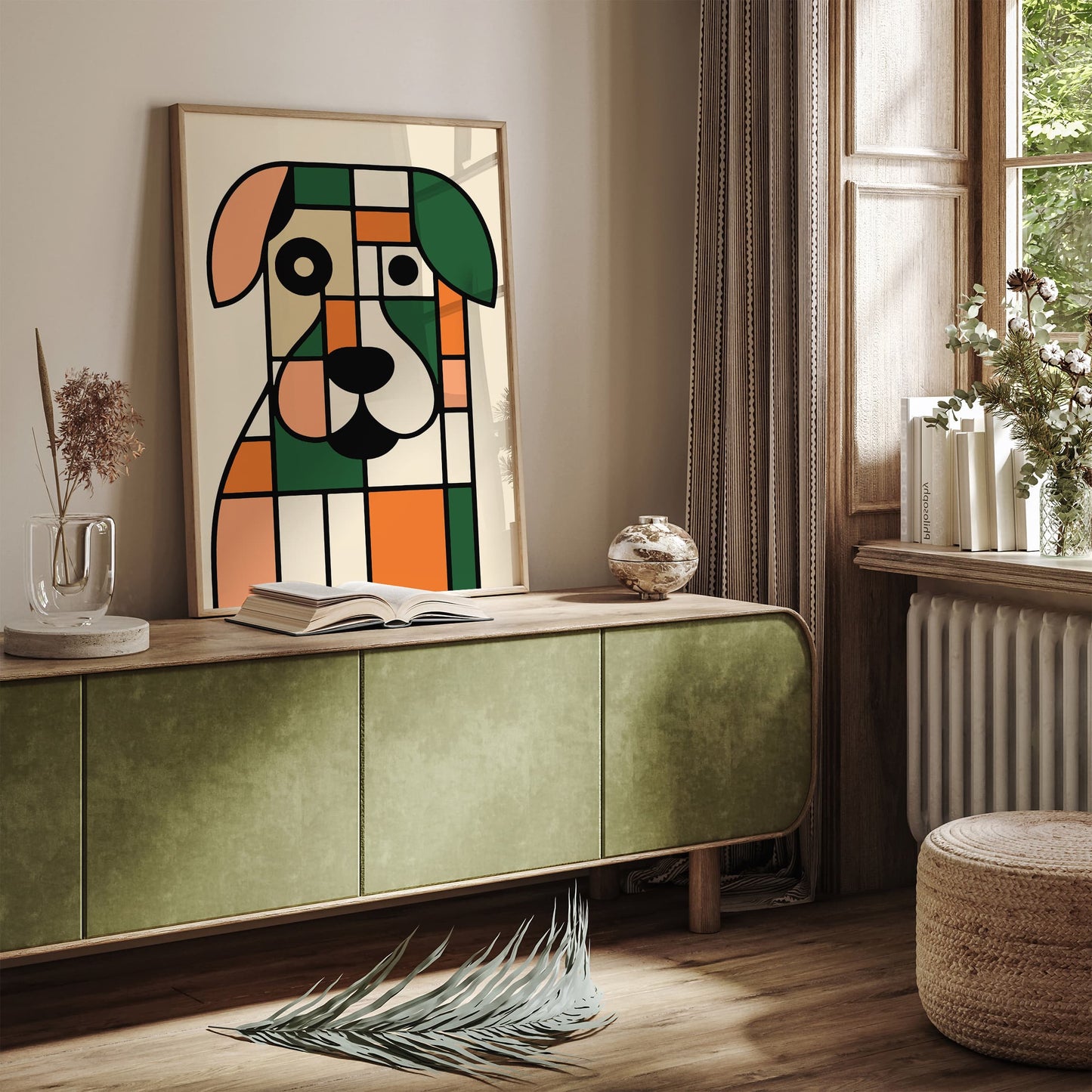 Bauhaus Dog Poster - Modern Minimalist Animal Wall Art